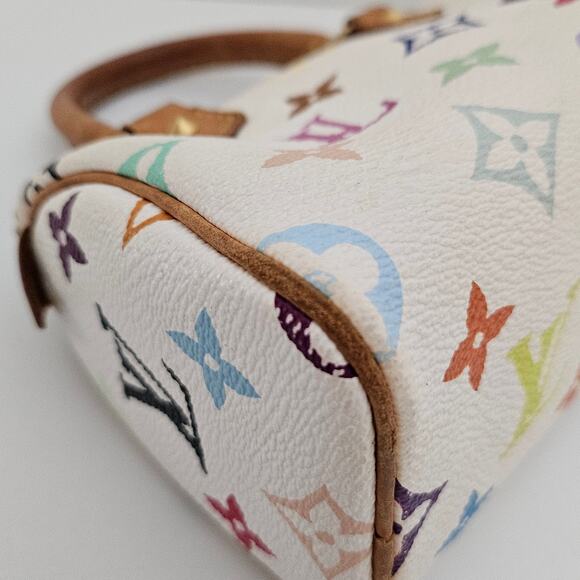 Louis Vuitton Takashi Murakami White Multicolor Mini Speedy - Picture 6 of 12